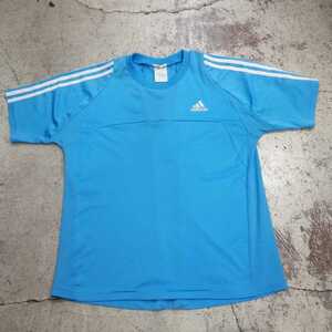 Adidas adidas climacool сухой сухой короткий рукав T -Shirt Light Blue 160 8 F1 Сложный