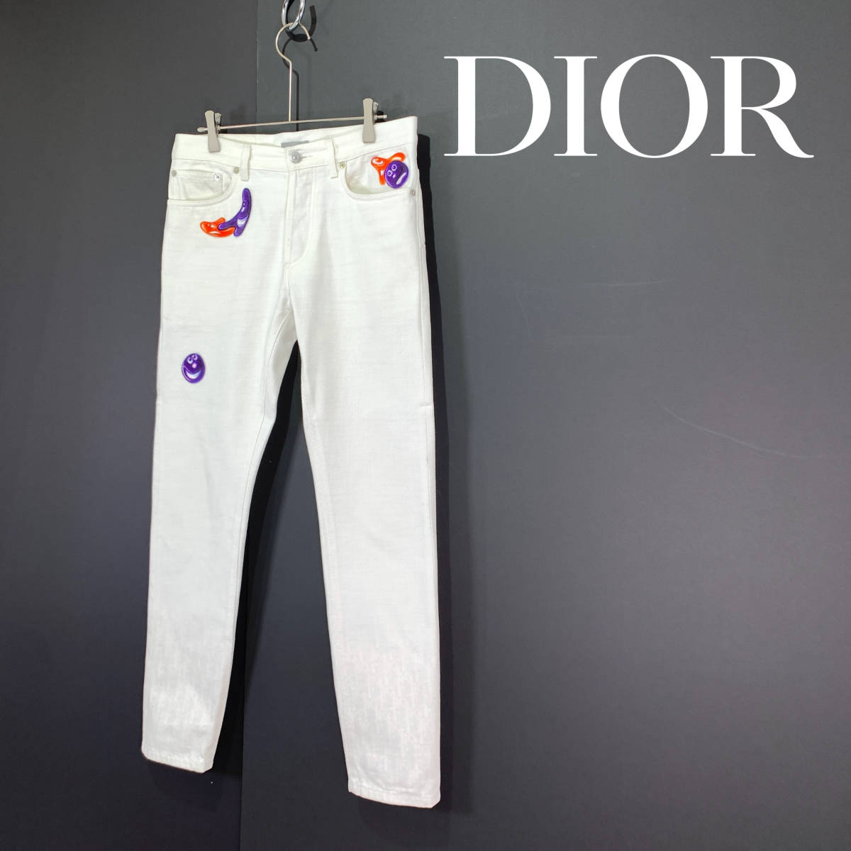 フラワープリント dior homme ホワイトデニムシャツ 20aw | labiela.com