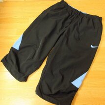 ◎NIKE ナイキ M 上下セット◆セットアップ 半袖Tシャツ&七分丈パンツ サイクリング◆メンズ 黒x紺◆B79572_画像4