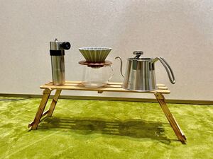 ミニテーブル ウッドテーブル キャンプ ハンドメイド コーヒースタンド