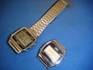 **290X[ antique ] old model Seiko Alba * Citizen Vega digital wristwatch ( no check ) repair * parts * Junk **