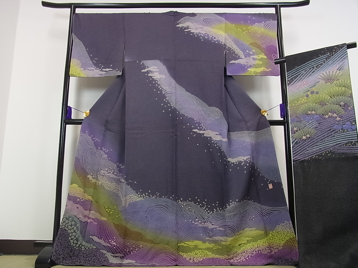 相良刺繍に絞り袋帯未使用-