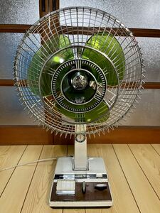  rare Sanyo electric fan dynamic wide EF-6AZ ( junk )[ retro electric fan ]