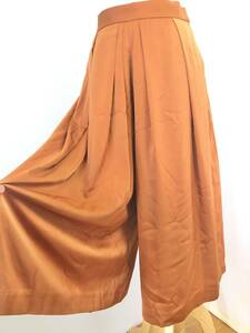  new goods la India Mini .n hole tis culotte gaucho pants Camel Brown M 38