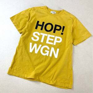 希少 HONDA 本田技研 ホンダ HOP STEP WGN ステップワゴン 半袖 tシャツ フリーサイズ マスタード