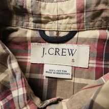 90's 00's Jクルー J.CREW チェック コットン ボタンダウン プルオーバーシャツ 赤×茶系 (S) ブロード地 90年代 00年代 旧タグ オールド_画像9