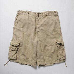 00's Jクルー J.CREW コットン リネン ミリタリー カーゴショーツ 茶 (34) ブラウン系 00年代 旧タグ オールド