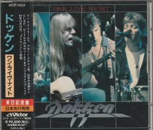  Dokken san CD[ one * live * Night ] unused * unopened 