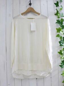  regular price 3 ten thousand 1 thousand jpy new goods * body dressing CLASS CLOSET.* hem silk chiffon thin wool knitted sweater (17)