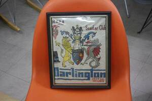  rare Vespa & Lambretta to owner Darlington Scooter Club Club flag simple frame goods N.S.R.A. & L.C.G.B inscription (VESPA LAMBRETTA) free shipping 