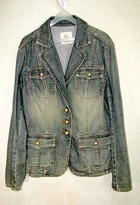  Kumikyoku Denim jacket damage processing lady's size 6