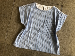 ★新品ZARAザラコットン&ジャージーふんわりブラウス152★水色