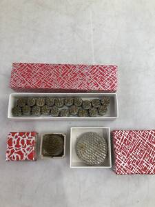 HG2954 剣山3種 まとめて チェーン剣山 小丸 極豆 金属工芸 華道具 生け花 切り花 保管品