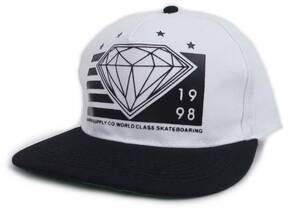 [並行輸入品] Diamond supply Co. ダイアモンド サプライ 1998 ロゴ スナップバックキャップ (ホワイト/ブラックロゴ)