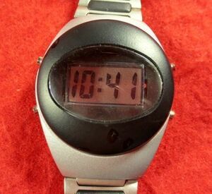 EC5LZ)* work properly wristwatch * Inter National red temi-* digital near future .. design. 