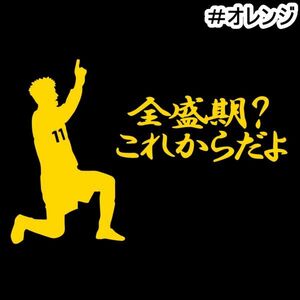 ★千円以上送料0★20×13.4cm【キングカズ名言D-全盛期？これからだよ】サッカー、Jリーグ、三浦知良応援オリジナルステッカー(2)