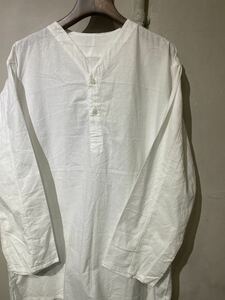 【即決】Dead stock ロシア軍 ソ連 スリーピングシャツ ヘンリーネック 白 ホワイト ミリタリー デッドストック 未使用品 50-4