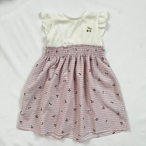 スラップスリップ SLAP SLIP さくらんぼギンガムチェックワンピース 110センチ