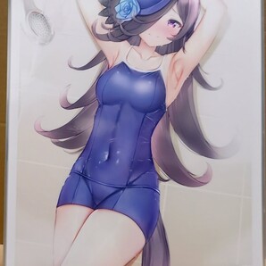 A4イラスト ラミネート 海外製 ウマ娘 ライスシャワー 水着
