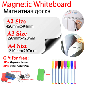 新商品 アークアングル磁気ホワイトボード 冷蔵庫ステッカー メモホワイトボード ギフト8色ペン1 erasser