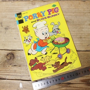 70s Poe ключ pig сумка sba колено комикс PORKY PIG and BUGS BUNNY comics No.56 1974 год American Comics wa-na-