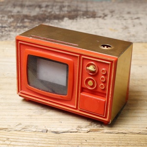  Junk 70s 80s LANDEX Brown tube tv type table gas lighter 