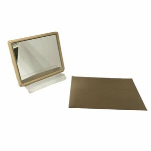 22-3164 [ almost unused goods / ultimate beautiful goods ] Bottega Veneta hand mirror compact mirror beige hand-mirror square four angle series rectangle . color series 