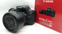 稼動品 Canon キャノン EOS Kiss X7i イオス キス EF-S 18-55 IS STM デジタル一眼 ボディ レンズ キット_画像1