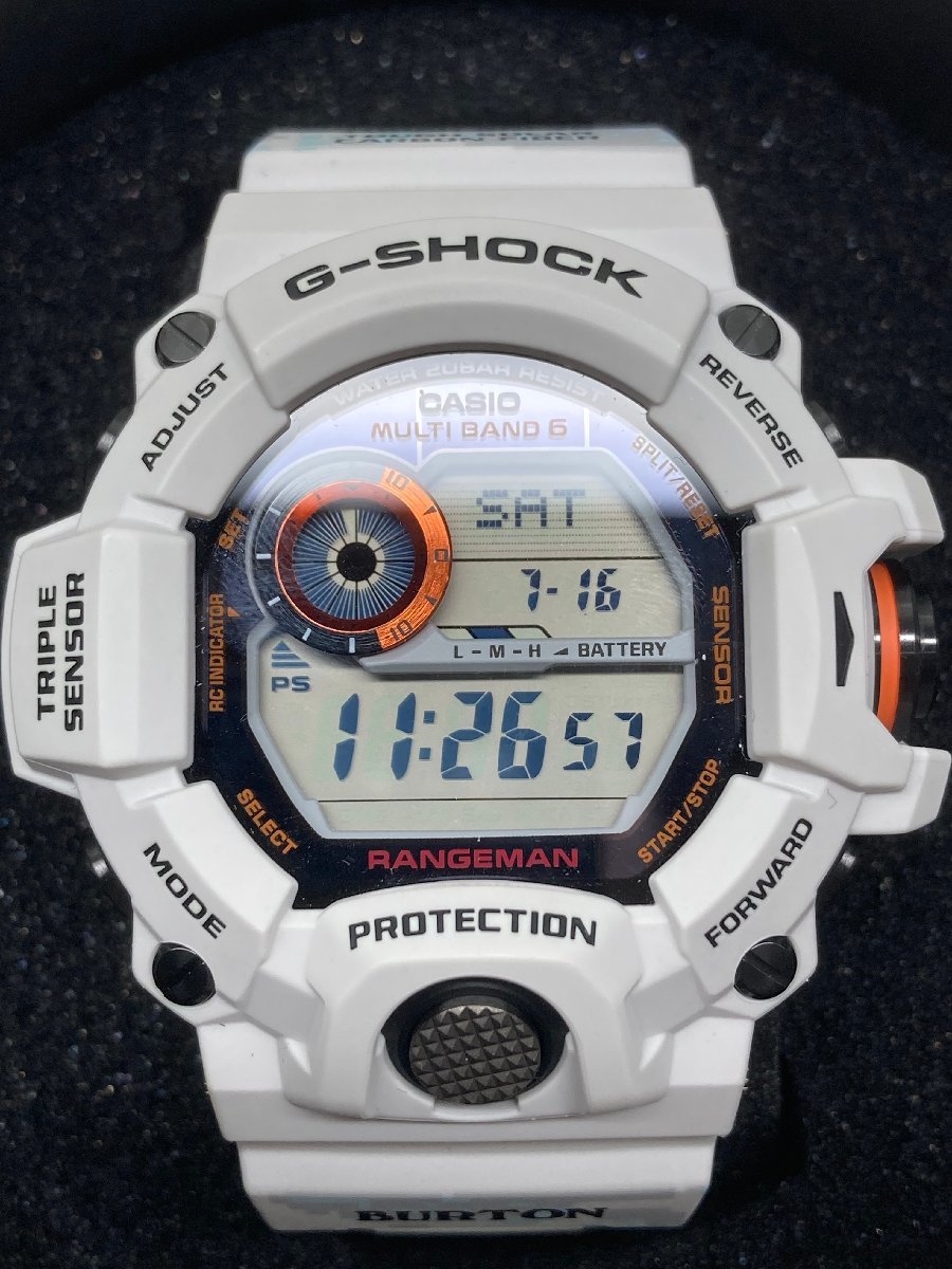 上品な G-SHOCK コラボ BURTON 限定 デカG ボード 時計 反転液晶 別注