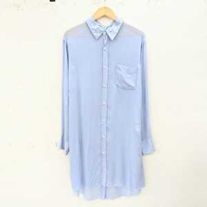 sulvam サルバム 長袖シャツ ブルー系 TENCEL LONG SHIRT SH-B08-010 薄手 テンセル