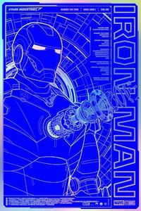 【セール】限定150枚 アイアンマン Blueprint フォイル シルクスクリーン アートポスター 検 MONDO アベンジャーズ