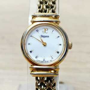 CITIZEN シチズン elegance エレガンス 2針 白文字盤 ゴールドカラー アナログ 腕時計 2200-241258 アクセサリー バングル レディース 