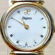 CITIZEN シチズン elegance エレガンス 2針 白文字盤 ゴールドカラー アナログ 腕時計 2200-241258 アクセサリー バングル レディース _画像2