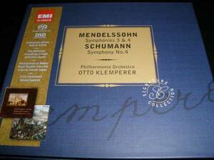 2 SACD クレンペラー メンデルスゾーン 交響曲 3番 スコットランド 4番 イタリア フィンガルの洞窟 シューマン 4 Mendelssohn Klemperer