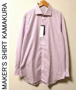 正規品 新品 Maker's Shirt KAMAKURA メーカーズシャツ 鎌倉シャツ クラシックフィット チェック ワイドカラー 長袖 シャツ 41-83 ピンク 