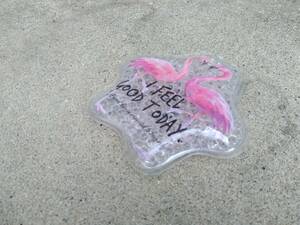 【送料無料】スケーター製 ビニール素材 ピンク 白鳥 星形 ビーズ 保冷剤