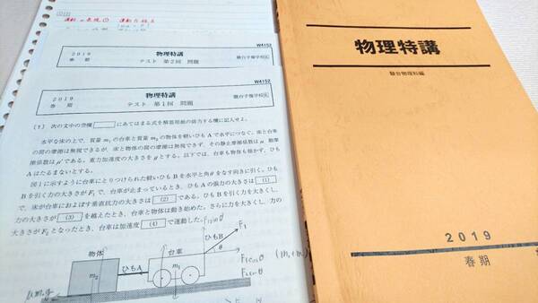 駿台　高井隼人先生　19年春期　物理特講　テキスト・板書・テスト　駿台　鉄緑会　河合塾　東進　東大京大　Z会