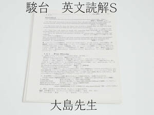 駿台　英文読解S　大島先生　講義プリント　駿台　鉄緑会　河合塾　東進　東大京大　Z会