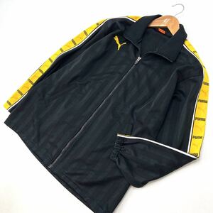 プーマ ☆ PUMA 人気 ジャージ トップス ジャケット SS ブラック イエロー 好配色♪ 学生の定番 スポーツ トレーニング 家着にも◎■CB140