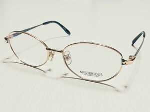 新品　MYSTERIOUS　ミステリアス　日本製　メガネ　眼鏡　高級感　オシャレ　上品　フルリム　軽い　ゴールド