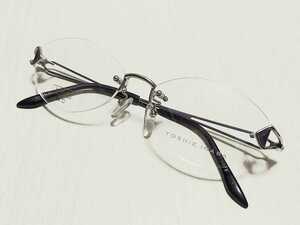新品　YOSHIE INABA ヨシエイナバ　メガネ　眼鏡　高級感　オシャレ　上品　ツーポイント　チタン　軽い　パープル　紫