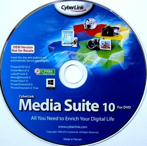 * newest version Media Suite10 OEM version CD attaching * download version is not 