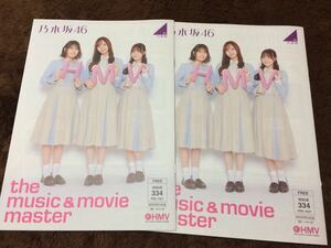 ★HMVフリーマガジン　the music&movie master 2冊セット　梅澤美波・清宮レイ・田村真佑★