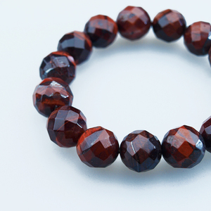 [ postage our company charge ][ many surface cut natural stone ] red Tiger I 14 millimeter Power Stone men's beads TEN-TO14-RD-CT