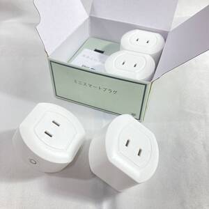 E【2003】スマートプラグ 4個セット Wi-Fi コンセント 通電確認済 電源ボタン 遠隔操作 alexa Android対応 電源ボタン付【430102000139】2