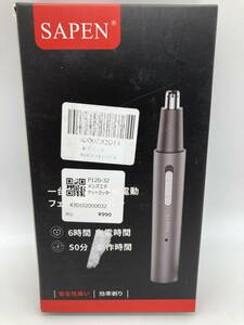 E【2003】SAPEN 充電式 フェイスシェーバー 動作確認済 50分稼働 鼻毛カッター MicroUSB 防水 コンパクト メンズ 黒 【430102000032】