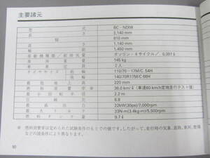 ★　XR400　モタード　ND08　取扱説明書 