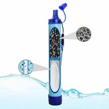 浄水ろ過ストロー 浄水器 サバイバル コンパクトサイズ フィルタリング アウトドアグッズ ピクニック ソロキャンプ 冬キャンプ I235_画像3