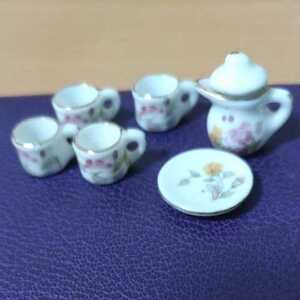  tea set miniature doll house doll house tea cup tableware collection ceramics figure 