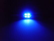 12V 無極性 警告灯 キャンセラー LED T10×31mm ブラックライト 青紫 室内灯 両口金 ルーム球 枕球 ヒューズ型 マクラ フェストン バルブ C_画像2